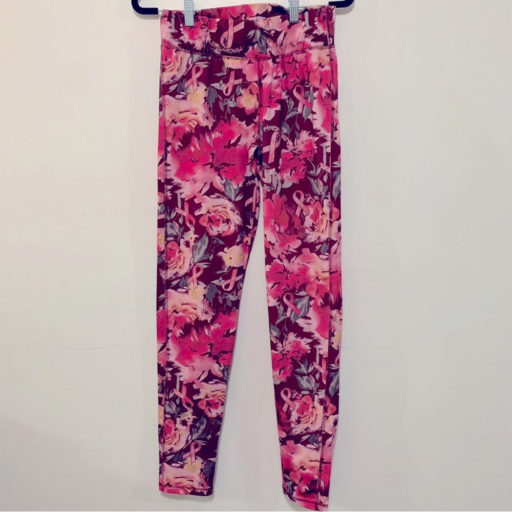 Breast Cancer Awareness leggings size medium NWOT